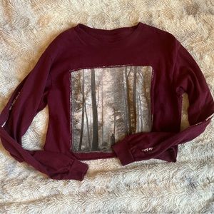 Taylor Swift Folklore cropped shirt